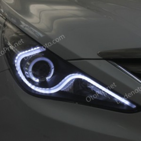 Đèn pha độ LED nguyên bộ cho xe Sonata Y20 mẫu LED Khối