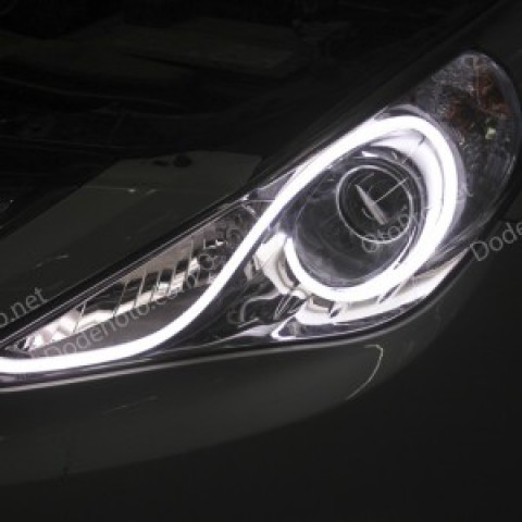 Độ dải LED mí khối trắng vàng cho Hyundai Sonata YF