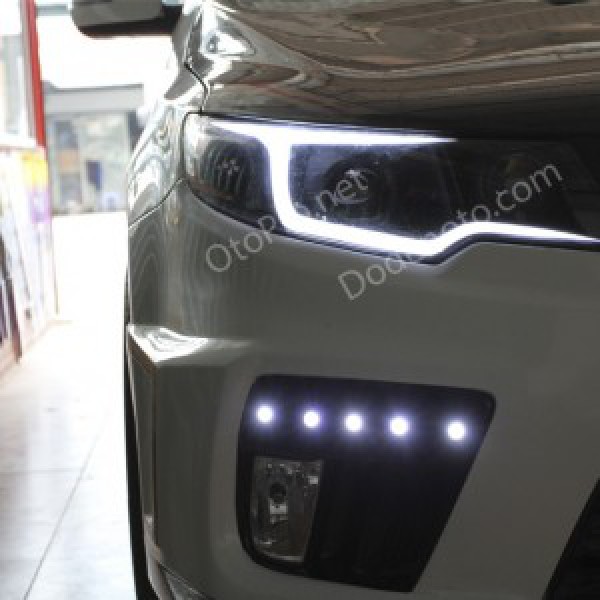 Độ đèn bi xenon Audi Q5, LED mí khối cho xe Forte Koup