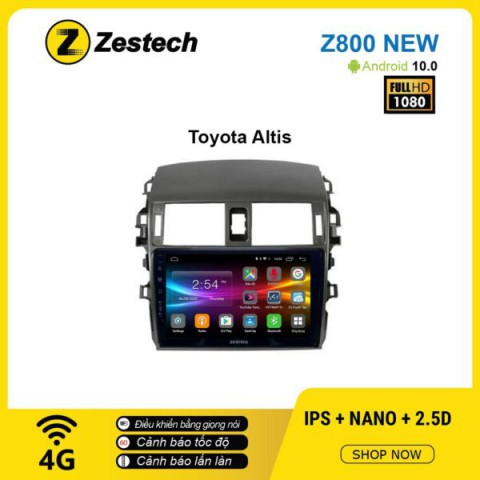 Màn hình ô tô DVD Android Z800 New – Toyota Altis 2003 – 2006