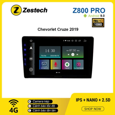 Màn hình ô tô DVD Z800 Pro – Chevrolet Cruze 2019
