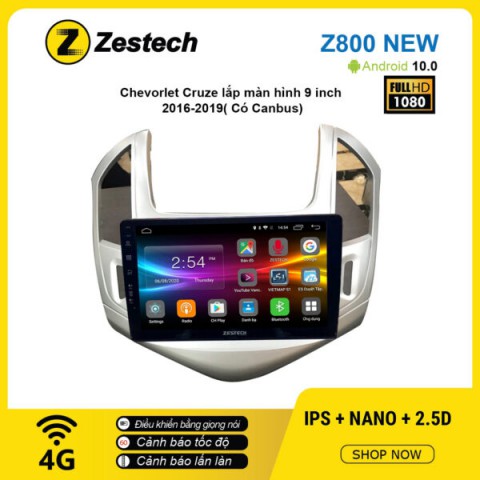 Màn hình ô tô DVD Android Z800 New – Chevrolet Cruze 2016 – 2019 có canbus