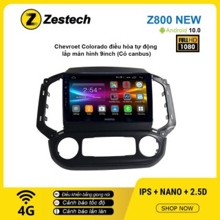 Màn hình ô tô DVD Android Z800 New – Chevrolet Colorado điều hòa tự động