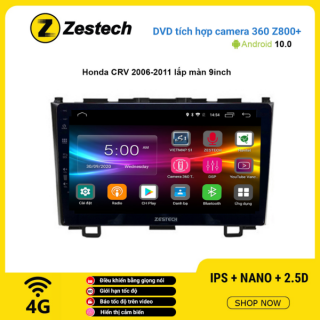 Màn hình DVD Zestech tích hợp Cam 360 Z800+ Honda CRV 2006 – 2011