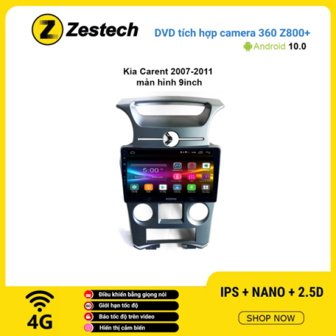 Màn hình DVD Zestech tích hợp Cam 360 Z800+ Kia Carens