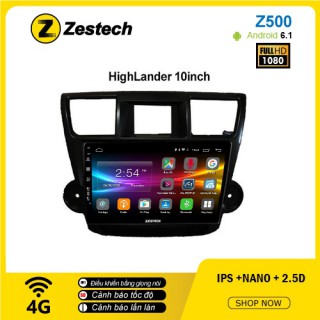 Màn hình ô tô DVD Android Z500 – Toyota HighLander