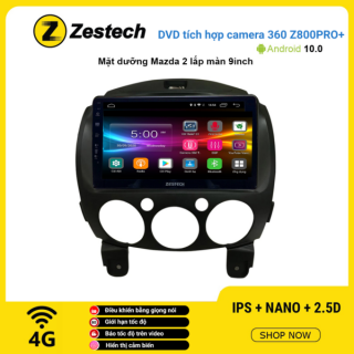 Màn hình DVD Zestech tích hợp Cam 360 Z800 Pro+ Mazda 2