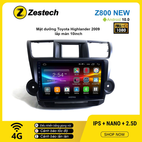Màn hình ô tô DVD Android Z800 New – Toyota Highlander 2009