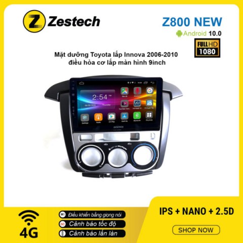 Màn hình ô tô DVD Android Z800 New – Toyota Innova 2006 – 2010 lắp điều hòa cơ