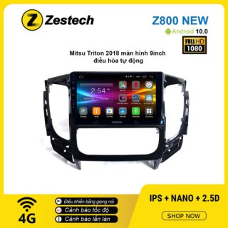 Màn hình ô tô DVD Android Z800 New – Mitsubishi Triton 2018 điều hòa tự động