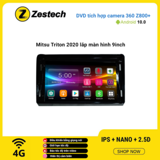 Màn hình DVD Zestech tích hợp Cam 360 Z800+ Mitsubishi Triton 2020