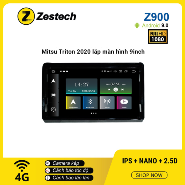 Màn hình ô tô DVD Android Z900 – Mitsubishi Triton 2020