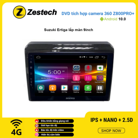 Màn hình DVD Zestech tích hợp Cam 360 Z800 Pro+ Suzuki Ertiga