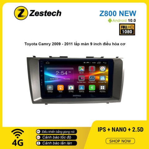 Màn hình ô tô DVD Android Z800 New – Toyota Camry 2009 – 2011 điều hòa cơ
