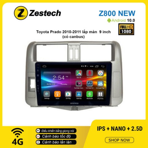 Màn hình ô tô DVD Android Z800 New – Toyota Prado 2009 – 2010 có canbus