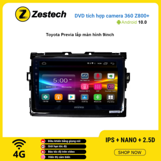 Màn hình DVD Zestech tích hợp Cam 360 Z800+ Toyota Previa