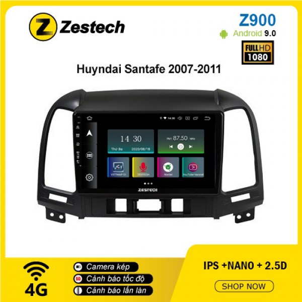 Màn hình ô tô DVD Android Z900 – Hyundai Santafe