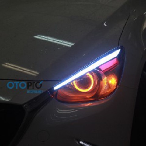 Mazda 2 All New độ Bi-xenon, LED mí khối, vòng Angel eyes