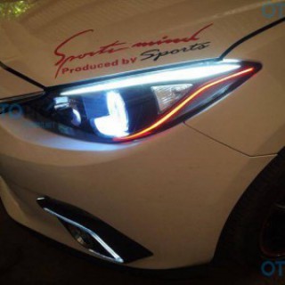 Mazda 3 All New 2015-2016 độ LED mí, vòng Angel eyes