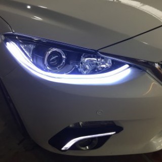 Mazda 3 lắp Mí Gầm Cùng Led Mí Silicon