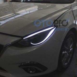Độ đèn pha LED mí khối xe Mazda 3 All New 2015