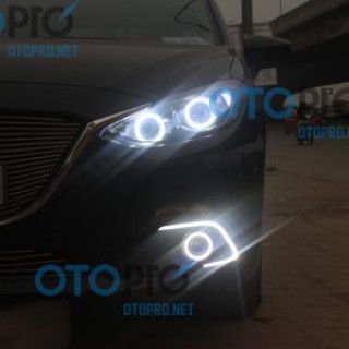 Độ bi xenon, angel eyes LED, đèn gầm daylight Mazda 3 2015