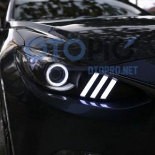 Độ đèn pha LED xe Mazda 3 2015 All New mẫu Mustang