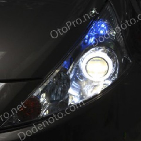 Độ đèn bi xenon, angel eyes LED cho xe Mitsubishi Grandis