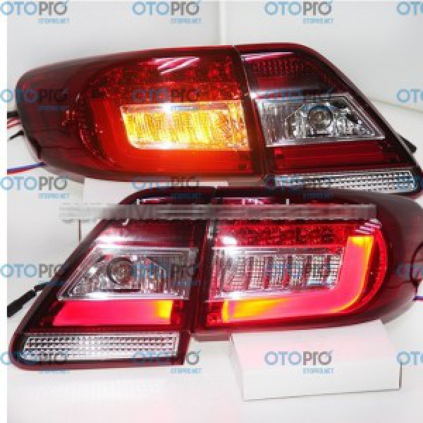 Đèn hậu độ LED nguyên bộ xe Toyota Corolla Altis 2011-2013 đỏ