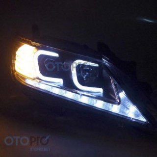 Đèn pha độ LED nguyên bộ cho xe Camry 2012 mẫu chữ C