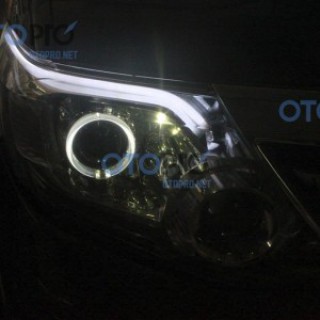 Độ đèn LED mí, daylight, angel eyes cho xe Toyota Fortuner