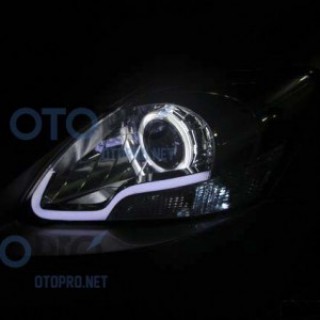 Độ đèn bi xenon, angel eyes, LED mí khối cho Toyota Vios