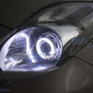 Độ đèn bi xenon, projector, angel eyes LED Toyota Yaris
