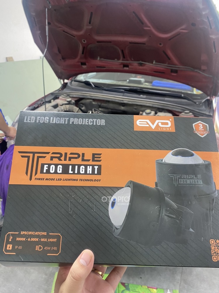 Độ đèn Chevrolet Cruise 2017 với bi laser EVO LIGHT SLE & FOG Light