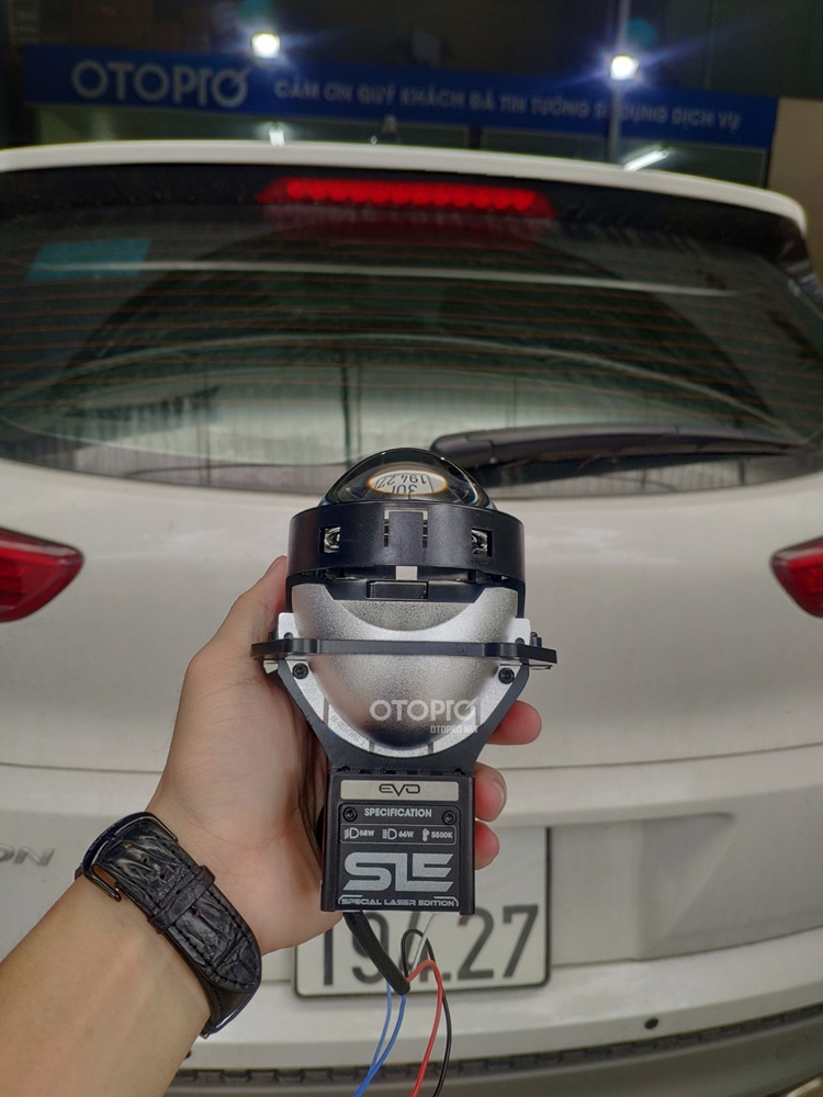 Độ đèn Hyundai Tucson 2019 với bi Laser EVO LIGHT SLE & bi gầm Tiger