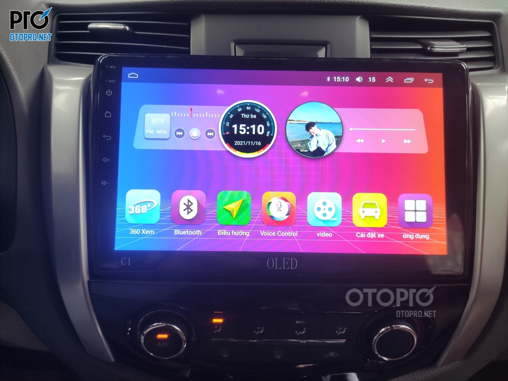 Lắp màn hình android cho Nissan Narava 2017 với màn hình ô tô OLED C1S