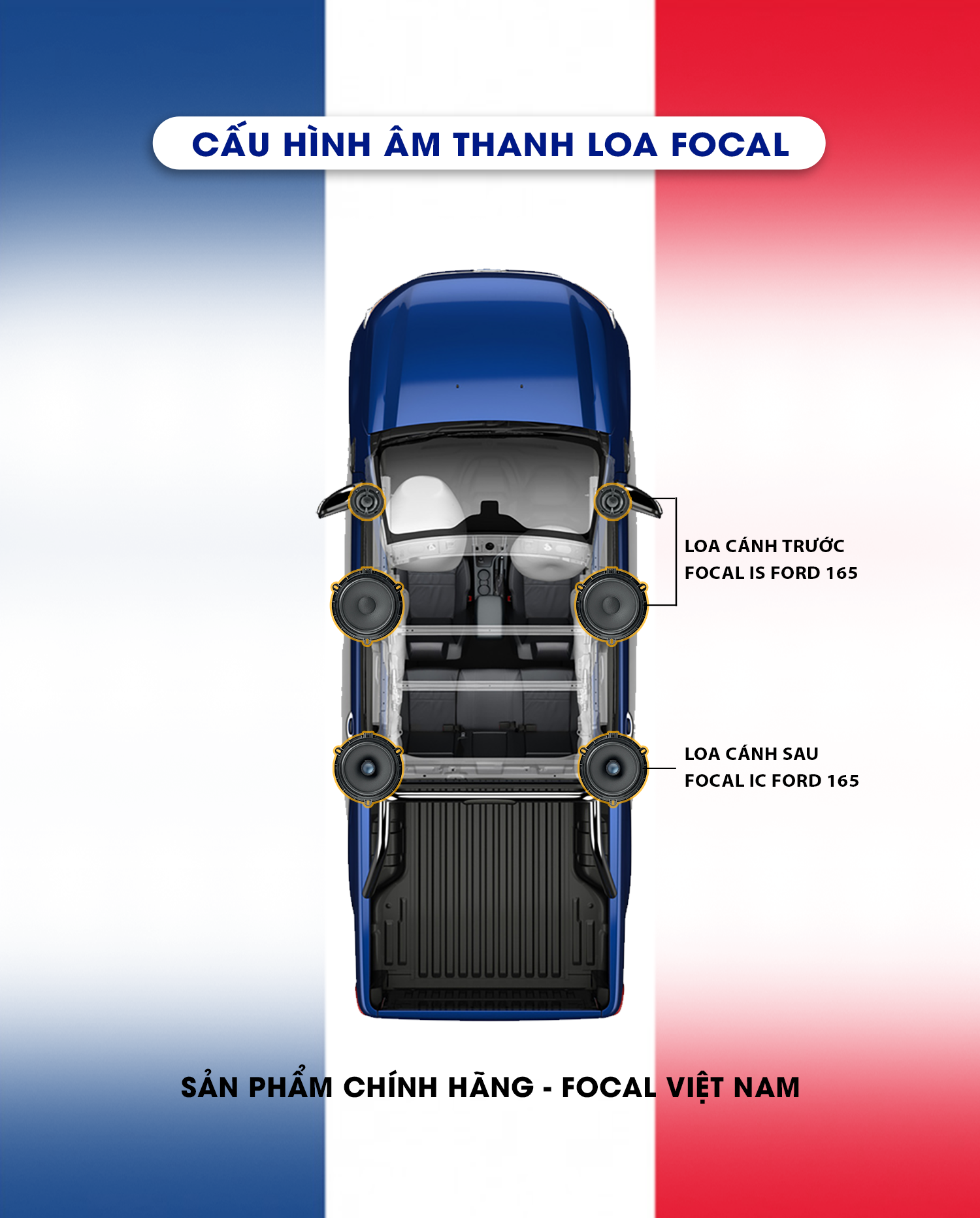 Độ loa Ford Ranger 2021 với cấu hình âm thanh loa Focal Inside