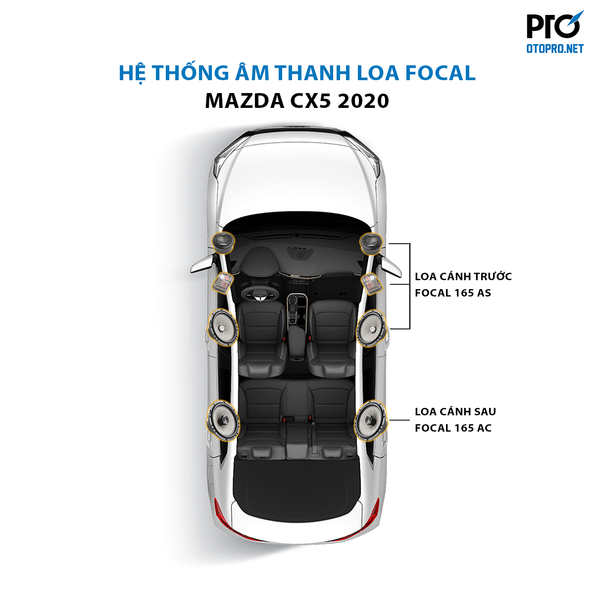 Độ loa Mazda CX5 2020 với cấu hình âm thanh loa Focal 165 AS