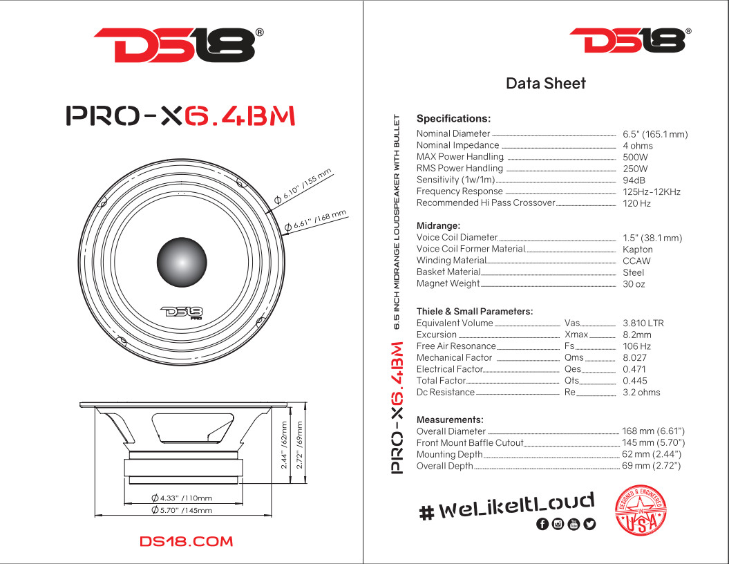 DS18 PRO-X6.4BM