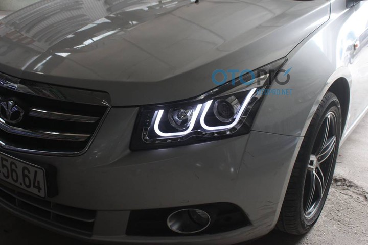Đèn pha độ led nguyên bộ cho xe Lacetti-Cruze mẫu BMW chữ U