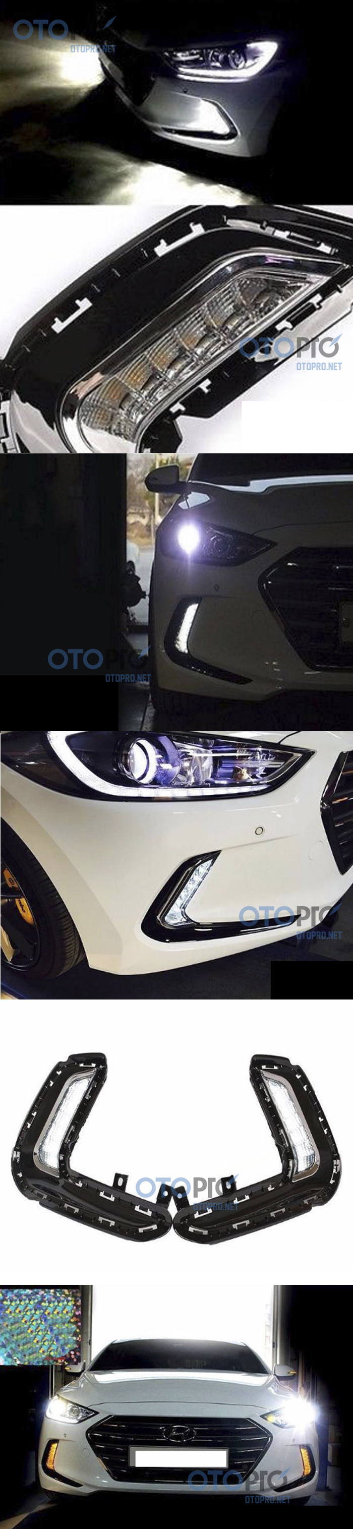Đèn gầm LED daylight 2 màu cho xe Elantra 2016