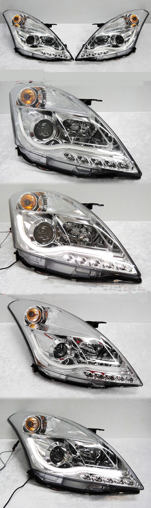 Đèn pha LED Suzuki Swift 2012 mẫu Sonar chóa trắng