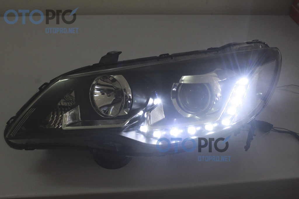 Đèn pha độ LED nguyên bộ cho Civic-2009 mẫu LED hạt