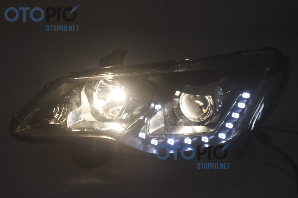 Đèn pha độ LED nguyên bộ cho Civic-2009 mẫu LED hạt