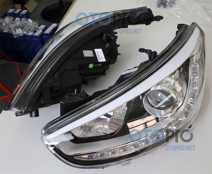 Đèn pha độ LED cho xe Hyundai Accent 2011 mẫu Mobis