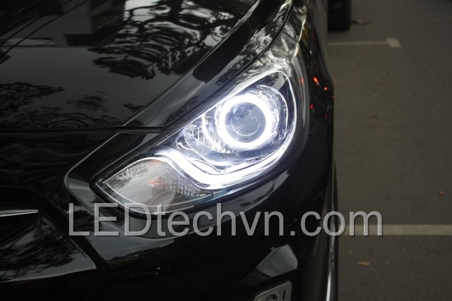 Độ đèn bi Xenon, độ bi Xenon, Projector xe Hyundai Accent