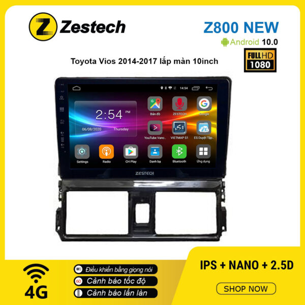 Màn hình ô tô DVD Android Z800 New – Toyota Vios 2014 – 2017