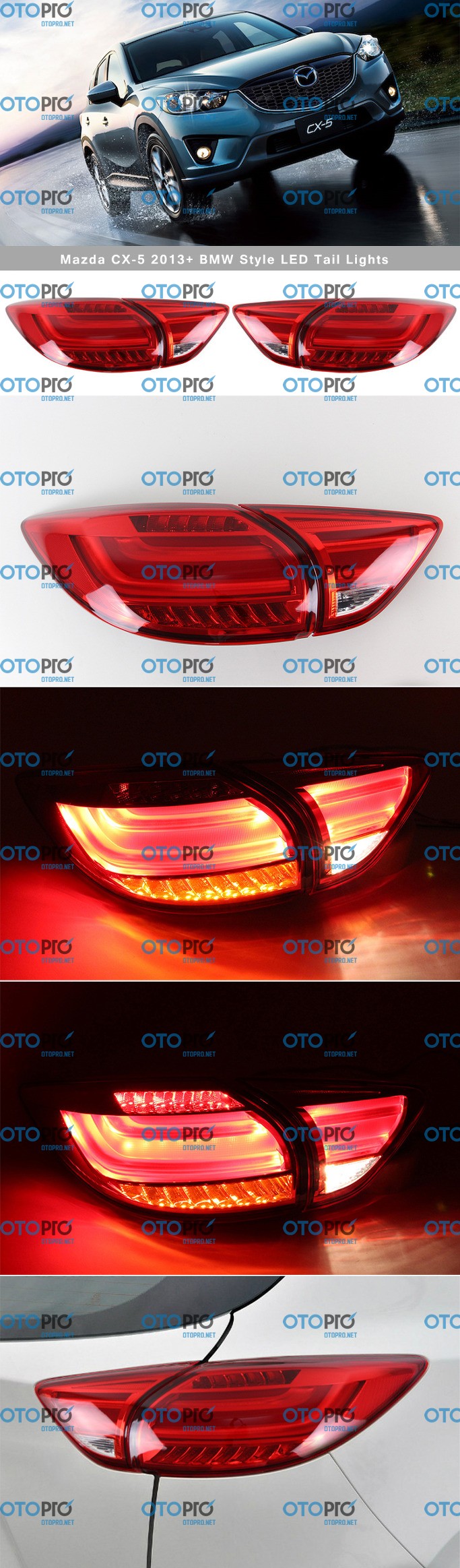 Đèn hậu độ LED nguyên bộ cho xe Mazda CX 5