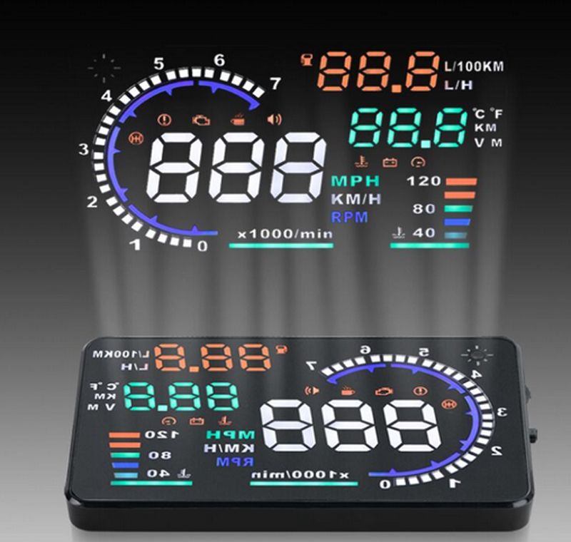Bộ hiển thị tốc độ trên kính lái HUD A8 cho xe Mazda 2 All New