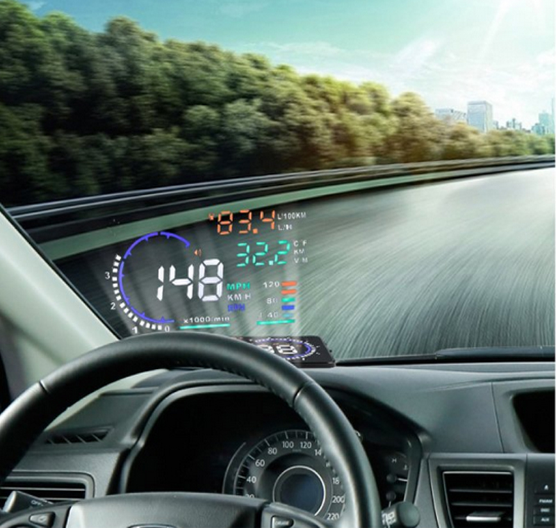 Bộ hiển thị tốc độ trên kính lái HUD A8 cho xe Mazda 2 All New